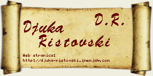 Đuka Ristovski vizit kartica